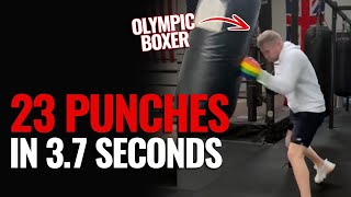 Wow How Many Punches can Olympic Boxer Throw in 3 Seconds shorts [upl. by Netsua]