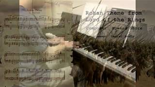 Lord of the Rings Rohan Theme on piano  FREE SHEET MUSIC in description [upl. by Drews]