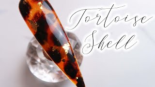 Easy Tortoise Shell Nail Art Tutorial  Gel Polish [upl. by Aivato]