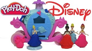 Disney Princess Cinderella Magical Carriage PlayDoh Magiclip Toys for Kids [upl. by Laurianne]