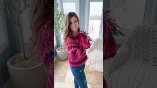 Easy Granny Stitch Sweater crochet pattern with video crochetpattern crochetsweater crochet [upl. by Lyda]