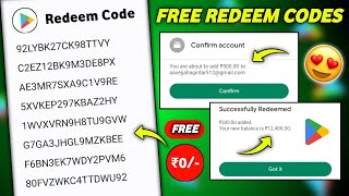 100 Free Redeem Code For Google Playstore At ₹0  How To Get Free Redeem Codes  Free Redeem Code [upl. by Ahsenad]