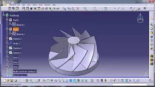 CATIA V5HOW TO CREATE 3D IMPELLER BLADECAD CAM CAE CFD ANSYS FEA PROE 3DSMAX CREO UGNX [upl. by Choo445]