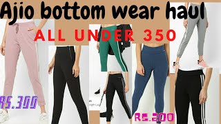 joggers  track pants  jeggings  unsponsored  affordable  ajio haul  bottom wear  try on haul [upl. by Art]