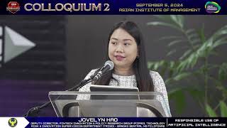 COLLOQUIUM 2 I AM SECURE 2024 Sept 5 2024AIM Guest BSP Deputy Director Jovelyn Hao [upl. by Farmelo187]