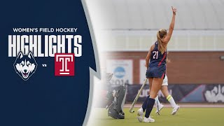 HIGHLIGHTS  UConn Field Hockey vs Temple [upl. by Adnahsam766]