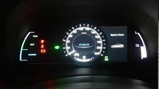 Hyundai Ioniq Hybrid 2017 Startup Instrument Cluster Display [upl. by Elita]