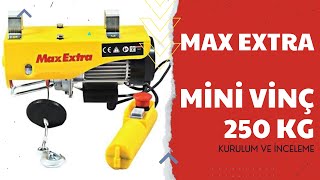 Max Extra Mini Vinç 250 Kg Kurulum ve İnceleme hırdavat [upl. by Ardeahp674]