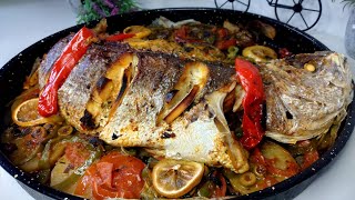 Recette de poisson au four à la marocaine farci au vermicelle un régal et facile  😋😋 [upl. by Wardle]