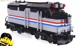 Custom LEGO Amtrak EMD F40PH train locomotive MOC [upl. by Absalom]