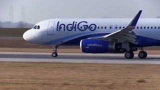 First IndiGo Airbus A320 with Sharklets Landing and TakeOff [upl. by Christianson]