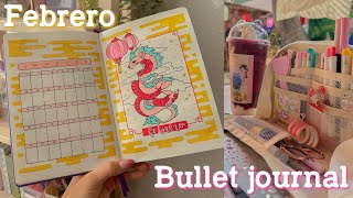 🌸2024 Bullet Journal Febrero  cafeteria Linda organízate conmigo [upl. by Yzus]