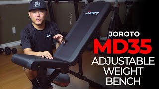 Joroto MD35 Adjustable Weight Bench Part 1 UNBOXING amp ASSEMBLY Perfect Bench for Home Gym [upl. by Wollis]