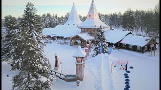 Winter Rovaniemi Heimatstadt des Weihnachtsmannes Lappland Finnland Weihnachtsmanndorf Santa Claus [upl. by Urbai]