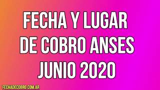 Fecha y Lugar de Cobro ANSES Junio ¿Cuando y Donde Cobro [upl. by Gewirtz]