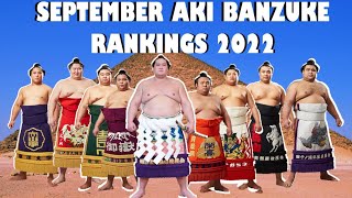 SUMO RANKINGS Banzuke released for September\Aki Basho 2022 [upl. by Eintrok]