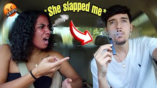 VAPE PRANK ON ANGRY GIRLFRIEND GONE WRONG [upl. by Lelah]