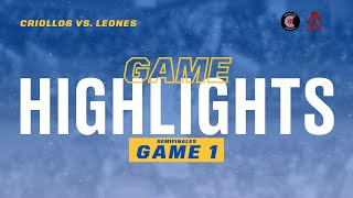 2024 SEMIFINALES BSN GAME 1 Criollos de Caguas vs Leones de Ponce Highlights 01082024 [upl. by Leund]