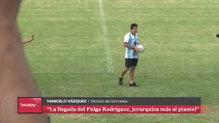 MARCELO VAZQUEZ  DT GIMNASIA  Habló sobre la incorporación del Pulga Rodríguez [upl. by Meave]