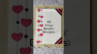 10 Easy front page design for school projects and idea note journals  Aesthetic Girl shorts howto [upl. by Ettenal252]