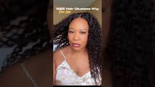 ISEEHAIR Glueless Wig Over Locs wig wigtutorial wiginstall locs shorts [upl. by Rehttam]