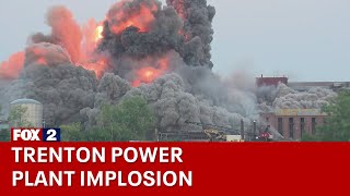 Trenton Power Plant boiler house implosion [upl. by Surazal292]