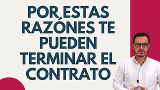 🔴JUSTAS CAUSAS de TERMINACIÓN DE CONTRATO de TRABAJO  INDEMNIZACIÓN LABORAL🔴 [upl. by Yesdnyl]