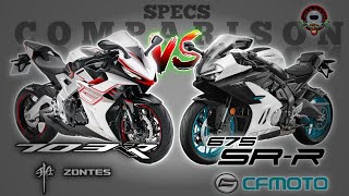 ZONTES 703RR vs CFMOTO 675SRR SPECS COMPARISON [upl. by Aciretehs244]