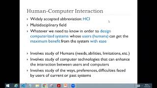 HCI 11 Introduction to HCI [upl. by Eadrahs]