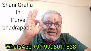 Saturn  Shani In Purva Bhadrapada Nakshatra  06 April To 03 October 2024  Best Astrologer Mumbai [upl. by Claretta]