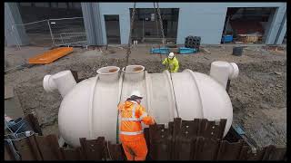 360 Machine Work  Cofferdam Timelapse [upl. by Eartha]