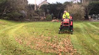 Kubota G23 with lawn rake [upl. by Henden]