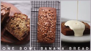 Super Moist Banana Bread  EASY one bowl recipe  Ilhan A [upl. by Yrrab275]