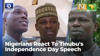 Nigeria 64 Citizens React To Pres Tinubus independence Day Speech More  Network Africa [upl. by Lahsiv]