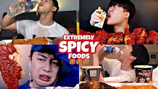 EXTREME SPICY FOODS VS MUKBANGERS🌶️🥵🔥 [upl. by Viridis633]