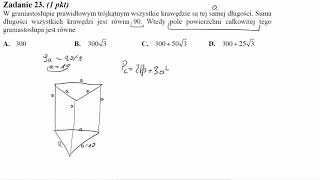 W graniastosłupie prawidłowym trójkątnym wszystkie krawędzie są tej samej długości Suma długości ws [upl. by Gerik230]