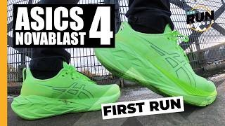 ASICS Novablast 4 First Run Review ASICS max stack daily trainer returns same but different [upl. by Donnamarie]