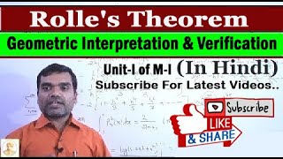 Rolles Theorem in Hindi [upl. by Fowle783]