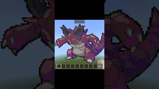 Nidoking Minecraft Pixel Art  Pokémon Builds shorts pokemon minecraft [upl. by Esimorp]