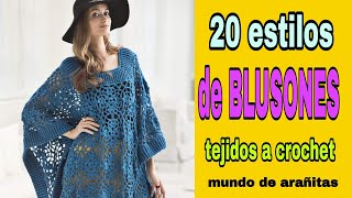 Blusa a crochet con cuello en V para mujer ¡SÚPER FÁCIL y paso a paso [upl. by Synned]