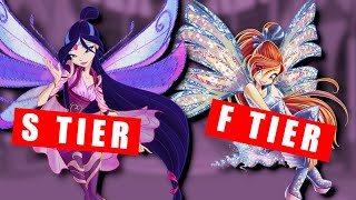 Tier Ranking EVERY Winx Club Transformation Design help [upl. by Arretnahs]