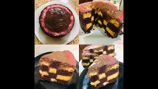 Chess Board Cake Recipe Without Ovenഓവൻ ഇല്ലാതെ പെർഫെക്റ്റ് ചെസ്സ് ബോർഡ് കേക്ക് ഈസി ആയി റെഡി ആക്കാം [upl. by Nary]