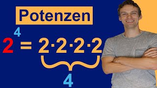 Potenzen  Erklärung und leichte Aufgaben zum Rechnen mit Lösungen  Exponent Basis Potenz [upl. by Gemina]