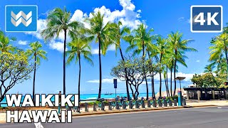 4K Exploring Waikiki in Honolulu Hawaii USA Walking Tour amp Travel Vacation Guide 🎧 Binaural Sound [upl. by Anyg]