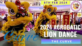 2024 Acrobatic Lion Dance  The Curve  08022024  Kwong Ngai Lion Dance 光藝 [upl. by Demott]