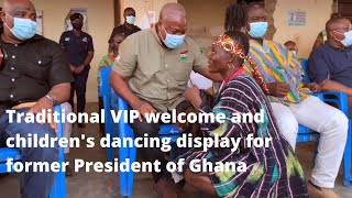 WIYAALAs GIRLS amp BOYS DANCE FOR FORMER PRESIDENT OF GHANA [upl. by Cinom]