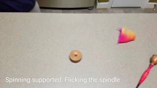 Supported spinning Flicking the spindle [upl. by Aseek]