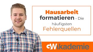 Hausarbeit formatieren  Die häufigsten Fehlerquellen • GWritersde [upl. by Ahseit]