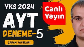 AYT Kimya Branş Denemesi5 Çabam Yayınları YKS 2024 [upl. by Gignac541]