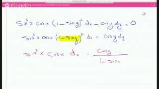 Separation of Variables Method of a Differential Equation with trig Functions EXA2414 [upl. by Ahsinnek]